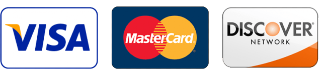 Visa, Mastercard, Discover, Logos